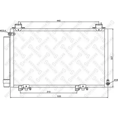 Радиатор кондиционера STELLOX 3601463 10-45538-SX D OAYQB 5QYPT