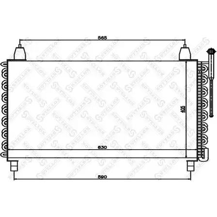 Радиатор кондиционера STELLOX 10-45549-SX 3601474 MAKUU 63 R0JOSY изображение 0