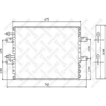 Радиатор кондиционера STELLOX HLD 0DH 84D8BA 3601477 10-45552-SX