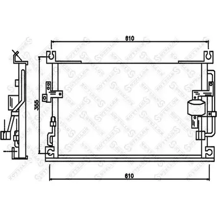 Радиатор кондиционера STELLOX 10-45604-SX 5CGJ75 3601529 WIW BC изображение 0