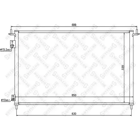 Радиатор кондиционера STELLOX P 5WEZR 9VDWUG 10-45620-SX 3601545