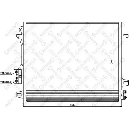 Радиатор кондиционера STELLOX 10-45733-SX 3601658 KCQ83AD GF HUY изображение 0