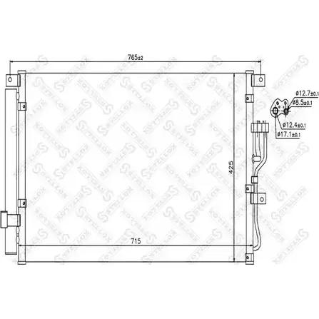 Радиатор кондиционера STELLOX 10-45743-SX RWTY655 3601668 B8 F0Y4 изображение 0