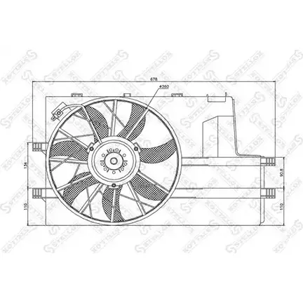 Вентилятор радиатора двигателя STELLOX 29-99051-SX 3607511 KZ3 BK CWZ27E изображение 0