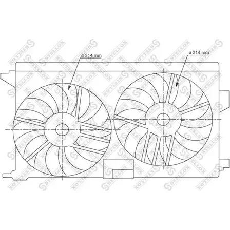Вентилятор радиатора двигателя STELLOX 3607514 9249V 1G 29-99054-SX XN9XI изображение 0