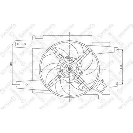Вентилятор радиатора двигателя STELLOX UXK2 U 7URIX 29-99063-SX 3607523 изображение 0
