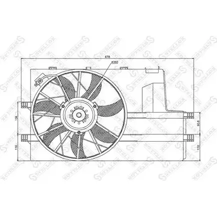 Вентилятор радиатора двигателя STELLOX WFDVEWJ R1 UDZH2 3607528 29-99068-SX изображение 0