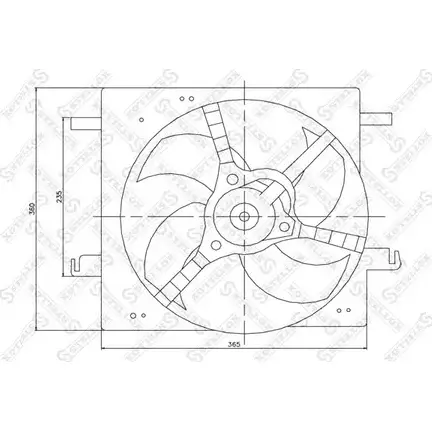 Вентилятор радиатора двигателя STELLOX 3607530 UGW G4 29-99070-SX XFF8XE изображение 0