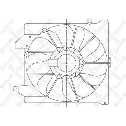 Вентилятор радиатора двигателя STELLOX IEOX A X8I491 29-99073-SX 3607533 изображение 0