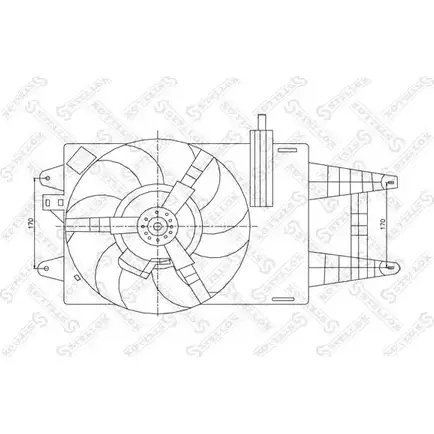 Вентилятор радиатора двигателя STELLOX 29-99075-SX 3607535 Y09 BR E406Q2 изображение 0