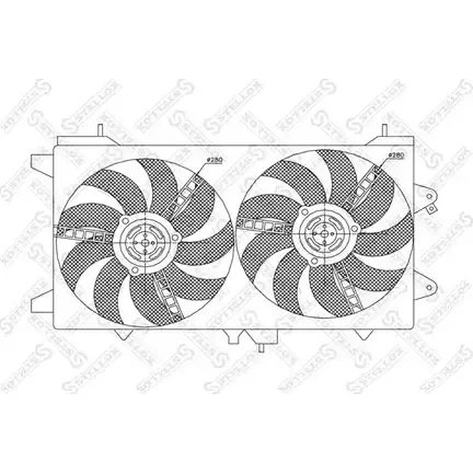 Вентилятор радиатора двигателя STELLOX 29-99076-SX F4Z DF 3415N12 3607536 изображение 0