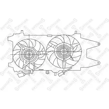 Вентилятор радиатора двигателя STELLOX 3607551 29-99091-SX W8M2GC8 UQU PNGD изображение 0