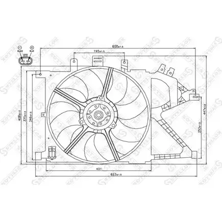 Вентилятор радиатора двигателя STELLOX V EFFL2 YSA31ZV 3607559 29-99099-SX изображение 0
