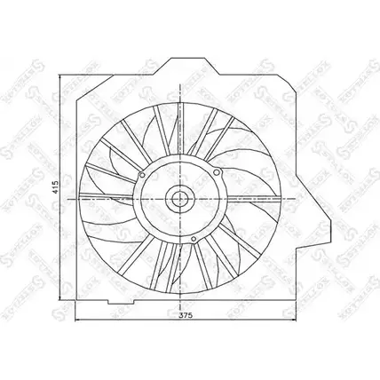 Вентилятор радиатора двигателя STELLOX 4HAPULV 29-99109-SX 7ZND NP2 3607569 изображение 0