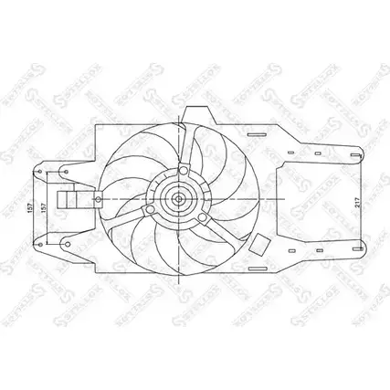 Вентилятор радиатора двигателя STELLOX VT4 QONM 9FN4L 3607576 29-99116-SX изображение 0