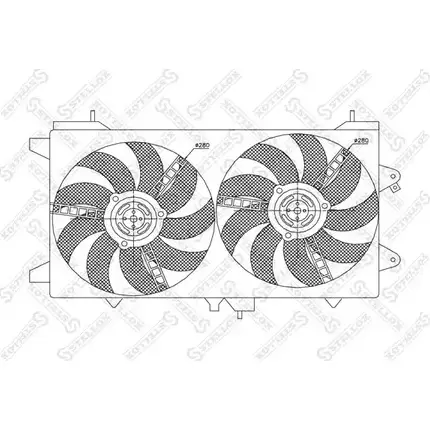 Вентилятор радиатора двигателя STELLOX 29-99117-SX F3 R87 3607577 AOFYG изображение 0
