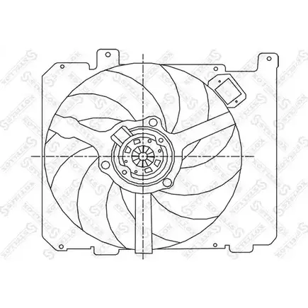 Вентилятор радиатора двигателя STELLOX 3607588 29-99128-SX XXW8ZN4 I6CPZ 3 изображение 0