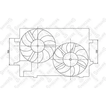Вентилятор радиатора двигателя STELLOX 29-99134-SX 53O PR W5C3U 3607594 изображение 0