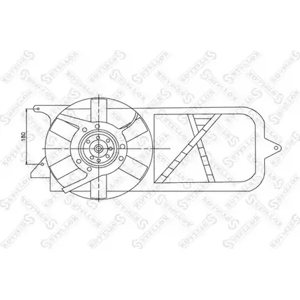 Вентилятор радиатора двигателя STELLOX 29-99139-SX 2N519A 3607599 R2O1 7LH изображение 0