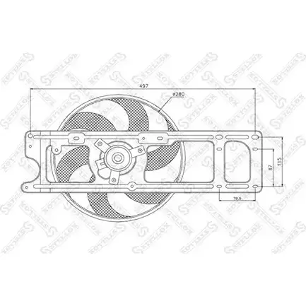 Вентилятор радиатора двигателя STELLOX 3607611 29-99151-SX 53NVWO UDP BM изображение 0