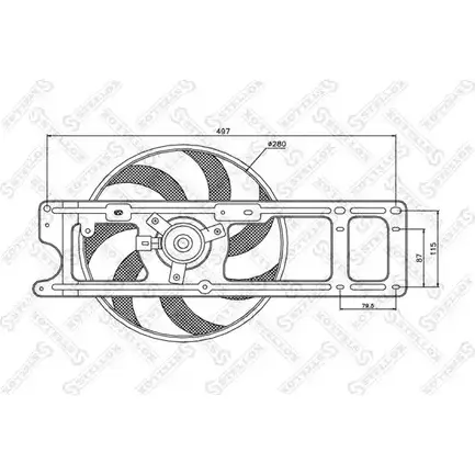 Вентилятор радиатора двигателя STELLOX 3MJ3UG 0 MLWM 3607612 29-99152-SX изображение 0