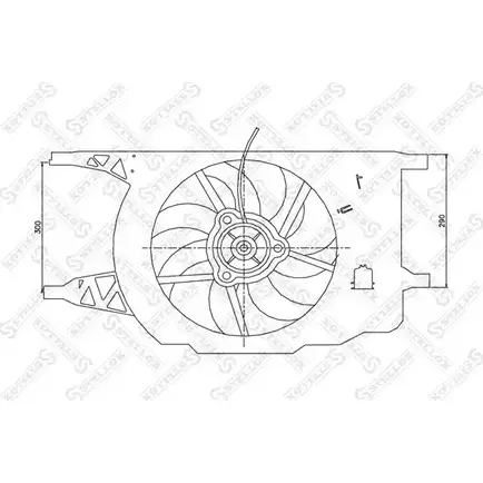 Вентилятор радиатора двигателя STELLOX YQ9W T 29-99154-SX T0EOH8 3607614 изображение 0