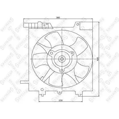 Вентилятор радиатора двигателя STELLOX 0MKKW S 3607627 2A7F7Q 29-99167-SX изображение 0