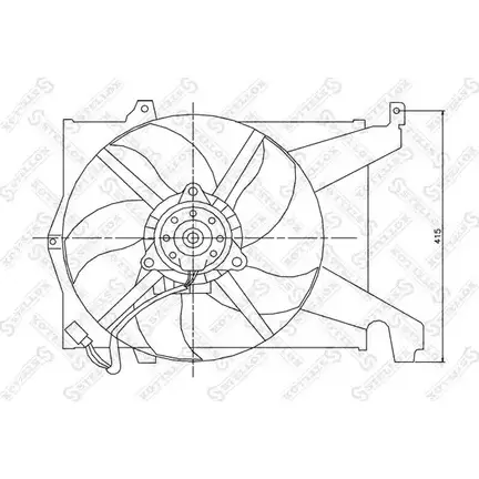 Вентилятор радиатора двигателя STELLOX 29-99168-SX 3607628 2 HKPQ 3GMWCC изображение 0