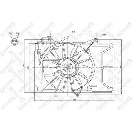 Вентилятор радиатора двигателя STELLOX 29-99169-SX 3607629 I 9ESEG Y16UIT изображение 0