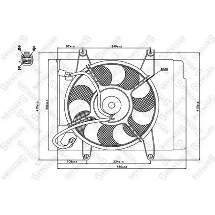 Вентилятор радиатора двигателя STELLOX CKT54KL 4 OSO2A 3607634 29-99174-SX изображение 0