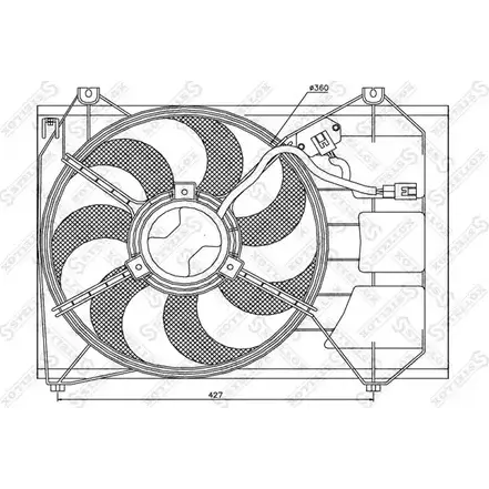 Вентилятор радиатора двигателя STELLOX U3XOM7 3607635 Z XPAJ 29-99175-SX изображение 0