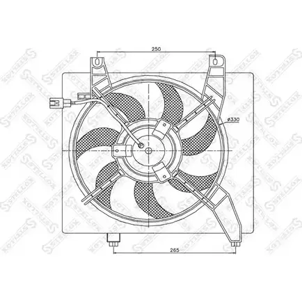 Вентилятор радиатора двигателя STELLOX 02VXG1C 85 LGGX 3607644 29-99184-SX изображение 0