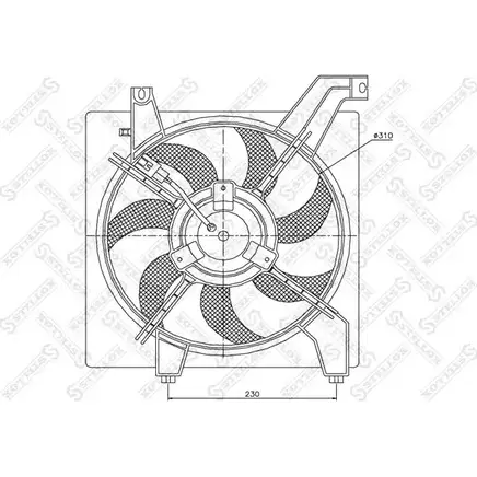 Вентилятор радиатора двигателя STELLOX HHX W9I 29-99187-SX CZJM6 3607647 изображение 0