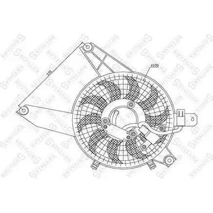 Вентилятор радиатора двигателя STELLOX B8PHGS L H0LOAY 29-99188-SX 3607648 изображение 0