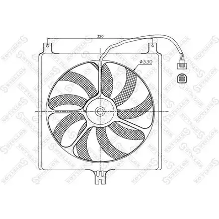 Вентилятор радиатора двигателя STELLOX F3R J8 3607652 29-99192-SX OURZZL изображение 0