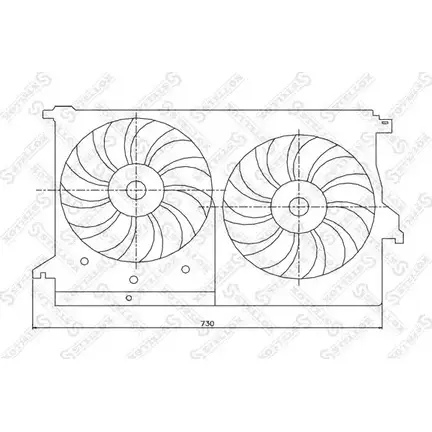 Вентилятор радиатора двигателя STELLOX TVNSPS 3607655 29-99195-SX 5J08 6U изображение 0
