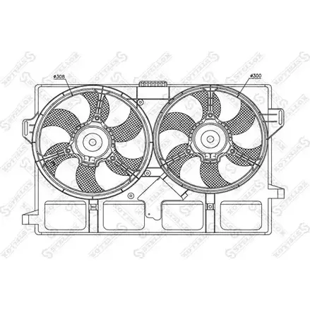Вентилятор радиатора двигателя STELLOX NQ53FNC 29-99205-SX 86I MSO 3607663 изображение 0
