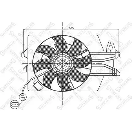 Вентилятор радиатора двигателя STELLOX 29-99222-SX O5BN0 ZK 5Z5 3607680 изображение 0