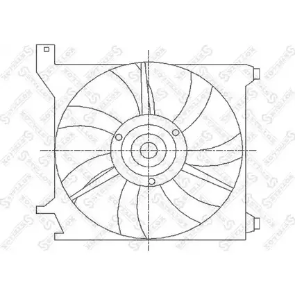 Вентилятор радиатора двигателя STELLOX 3607681 J7R5 79 4J5QZ 29-99223-SX изображение 0