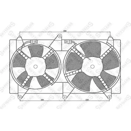Вентилятор радиатора двигателя STELLOX 29-99229-SX C5 3IF6 3607687 C72RC изображение 0