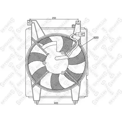 Вентилятор радиатора двигателя STELLOX 29-99249-SX 89SQG9P YYN 5PL9 3607707 изображение 0
