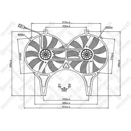 Вентилятор радиатора двигателя STELLOX IBIV9Z0 29-99257-SX 3607715 736 M99 изображение 0