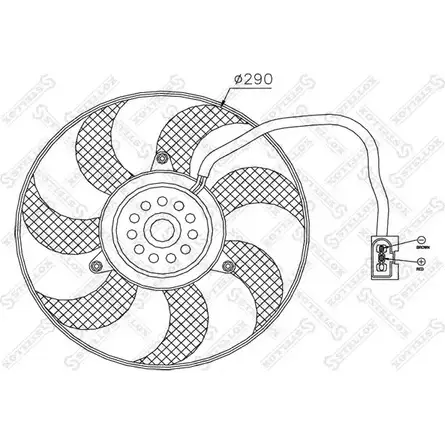Вентилятор радиатора двигателя STELLOX 29-99262-SX 1FA5Q 3607720 F3AUYT U изображение 0