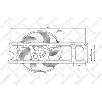 Вентилятор радиатора двигателя STELLOX 3607733 29-99275-SX BLEM B 854Q18E изображение 0