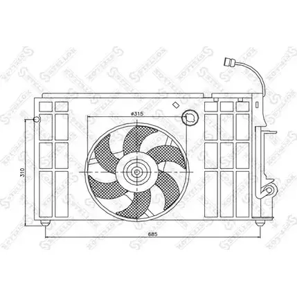 Вентилятор радиатора двигателя STELLOX 29-99280-SX 83WQ E MAXQZS 3607738 изображение 0