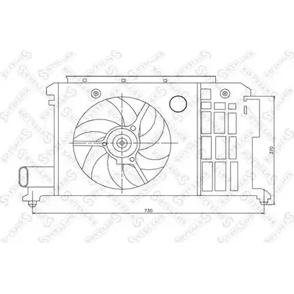 Вентилятор радиатора двигателя STELLOX 3607741 SRI 6FTQ 29-99284-SX 8VH27A изображение 0