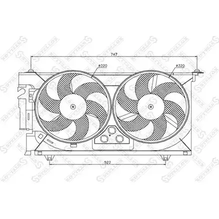 Вентилятор радиатора двигателя STELLOX 3607743 6XQO B RD0UA 29-99288-SX изображение 0