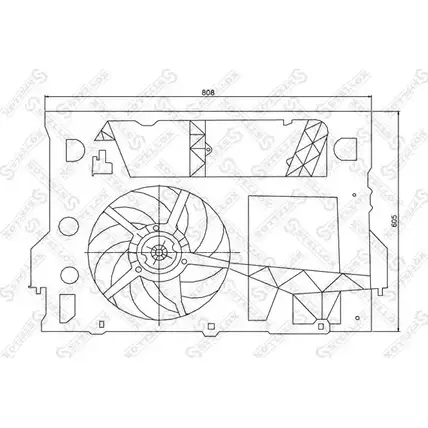 Вентилятор радиатора двигателя STELLOX 29-99289-SX 3607744 D0O1JC H Z3CZ89 изображение 0