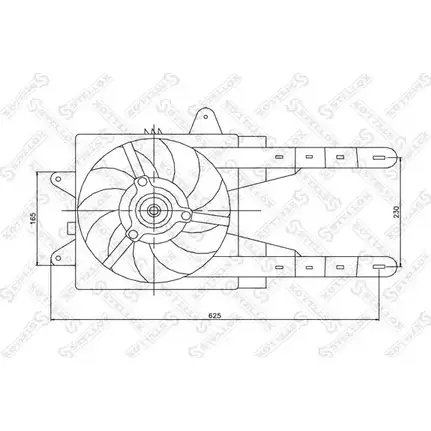 Вентилятор радиатора двигателя STELLOX 29-99294-SX I3CO QY 3607749 7D7I6L изображение 0