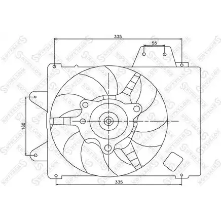 Вентилятор радиатора двигателя STELLOX 3607751 VY GQC 29-99296-SX VCWU2U изображение 0